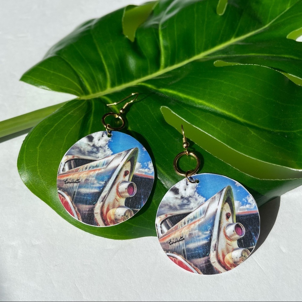 Vintage Car Jewelry, Retro Earrings, Vintage Car Earrings, Steampunk Earrings